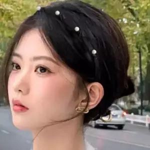 심플 페미닌 스타일리쉬 여성 데일리 진주 머리띠