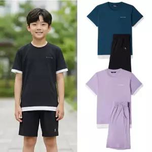 [블랙야크키즈](센텀시티점)기능성 레이어드반팔 5부세트 3색상
