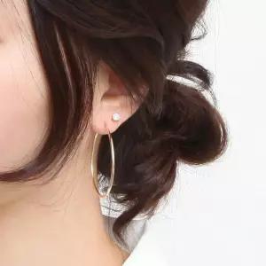[아우트_6816]14K 여자귀걸이 골드필드 기본 40mm