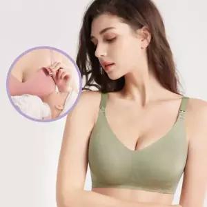 여성 4단 버클 노와이어 수유 브라 1P 앞버튼 산후 편안한 속옷