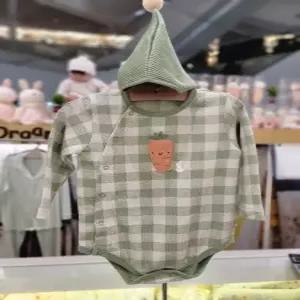 캐롯체크긴소바디수트MHZLQS02
