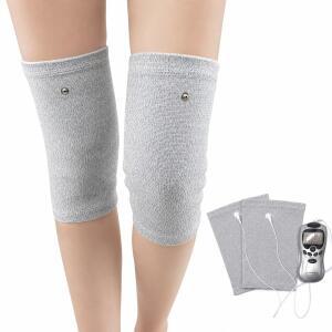 전도성 섬유 전극 무릎 패드 마사지 침술 TENS Kneepads 2.0mm 짧은 케이블, EMS 기계와 함께 사용, 1 쌍