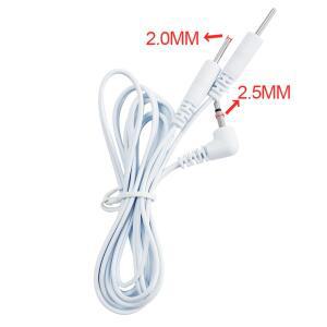 2방향 전극선 케이블 DC 헤드 2.5mm 플러그 TENS/EMS 마사지기 연결용 패드 리드 구리선