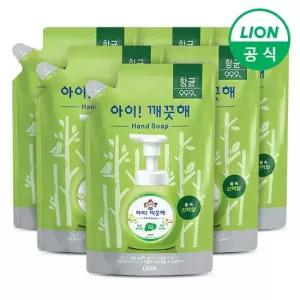 라이온 아이깨끗해 핸드워시 숲속산책 리필 450ml 6개