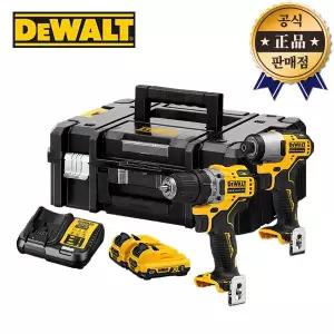 [디월트] 충전콤보세트 DCK2110D2T 12V DCD701 DCF801 2배터리 2.0ah