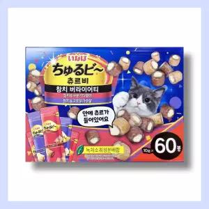 이나바 챠오 츄르비 10g x 60P 참치 버라이어티 고양이간식