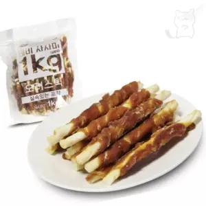 서지스토어 테비 오리 사사미 1kg 오리 스틱 건강한간식