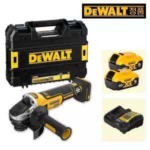 디월트 20V 충전그라인더 DCG4051P2T 5.0Ah 배터리2팩 125mm(5인치) 앵글 그라인다 BL모터 티스텍케이스