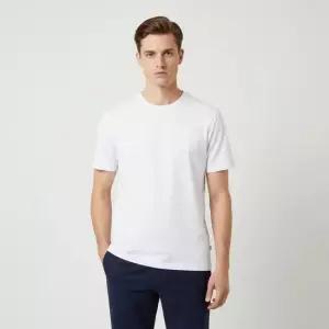 톰브라운 26SS 화이트 릴렉스 핏 클래식 스트라이프 티셔츠 MJS056A 00050 100