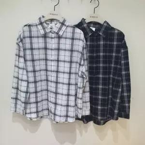 [행텐주니어][모다부평]행텐주니어 데일리 시어서커 체크 카라 남방/14570-120-404-68_BP