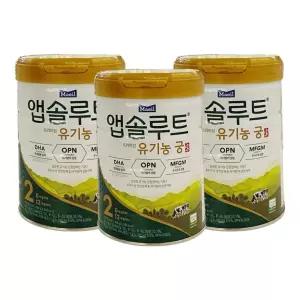 매일유업 앱솔루트 유기농 궁 분유 2단계(6~12개월) 800g 3캔