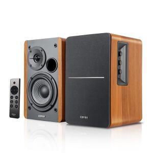 EDIFIER R1280DB 입력 라인 책장 그레인 RMS 출력 활성 스튜디오 광학 우드 스피커 서브우퍼 42W 무선 모니터 블루투스