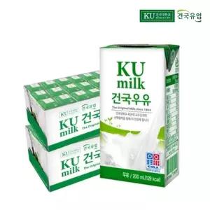 건국유업 건국 멸균우유 200ml 48팩