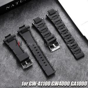 호환용 카시오 G-Shock 지샥 GW-A1100 GW4000 GA1000 교체 시계 밴드 레진 소프트 실리콘 스트랩 남성 스포