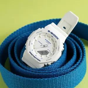 40mm 슬림하고 컴팩트한 베이비 지샥 미니 지얄오크 전자손목시계 화이트