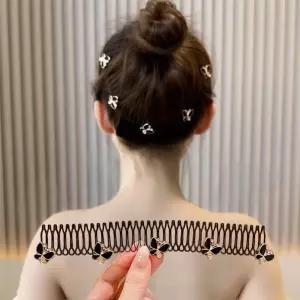 잔머리 클립집게 꽃장식 올림 똥 뒷머리 정리/잔머리고정/머리정리핀/정리핀/고정핀/뒷머리정리핀/헤어고정