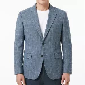 남성 여름 쿨 체크 콤비 자켓 마이 YCO789 중년 국산