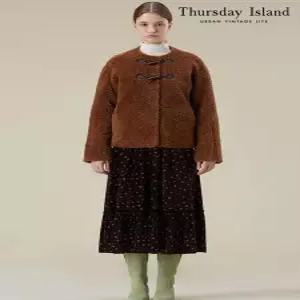 [써스데이아일랜드][Thursday Island] 토글장식 퍼코트(T238MLT236W)