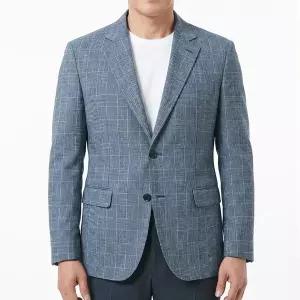 [하프클럽/]남성 여름 쿨 체크 콤비 자켓 마이 YCO789 중년 국산
