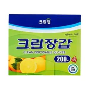 크린? 크린 위생장갑 중 200매 비닐장갑 일회용품 사무용품 문구 학용품 노트