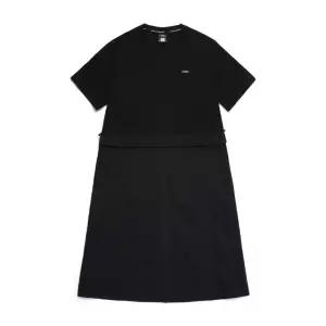 [내셔널지오그래픽]N252WOP981 여성 하이브리드 반팔 원피스 CARBON BLACK