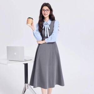 필룰샵 여성 셔츠 원피스 세트 춘추교자 면접 유치원 원복 유아교사 작업복