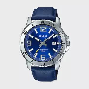 CASIO 카시오 MTP-VD01L-2B 남성시계 심플 가죽 손목시계