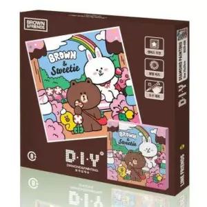 아트박스/하비스스퀘어 DIY 보석십자수 라인프렌즈 스위츠 캔버스 25x25 BS25-406