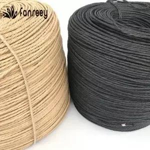 방수 크래프트 종이 로프 블랙 라이트 브라운 3 가닥 끈 Y 의자 가구 수리 재료 직경 4mm 500g