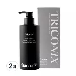트리코닉스 트리코엑스 탈모완화 볼륨 블랙 샴푸 500ml, 2개