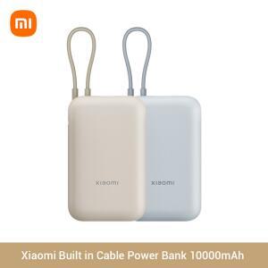 샤오미 내장 케이블 보조배터리 10000mAh 22.5W P15ZM 타입 C 양방향 고속 충전 미 파워뱅크 휴대용 보조배터리 아이폰용