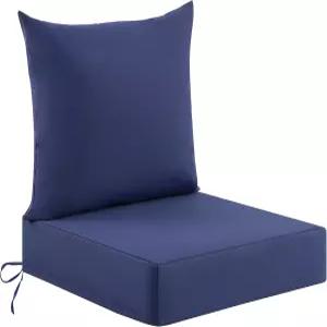 CasaRomild 딥 시트 파티오 쿠션 1세트 24x24x5.75인치 방수 야외용 의자 색 바램 방지 가구 소파 카우치