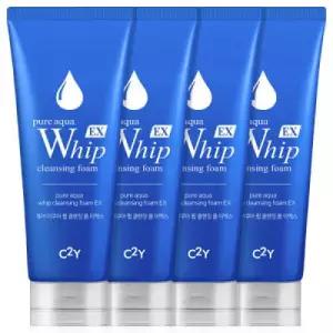 퓨어 아쿠아 휩 클렌징폼 EX 225ml 4개 대용량 폼클렌징