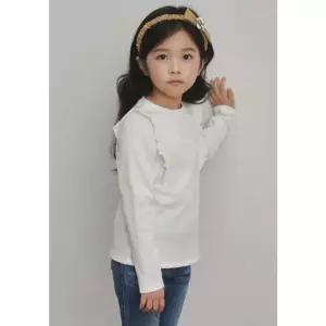 [갤러리아] 빈(26가을신상) BA52TS01WT 화이트 골지 프릴 티셔츠