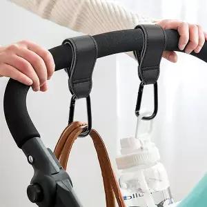 유모차 가방고리 카라비너 홀더 후크 가죽클립 기저귀가방걸이 차쇼핑백걸이
