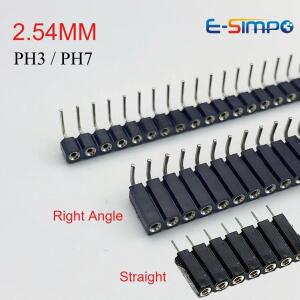 1P-40P 2.54mm 원형 홀 직각 단일 행 0.1인치 분리형 적층 가능 PCB IC 크리스탈 트랜지스터 암 틴 핀 헤더