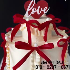 10pcs 리본 활 케이크 토퍼 핑크 레드 보우 장식 사랑 커플 웨딩 발렌타인 데이 디저트 소녀 호의