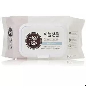 하늘선물 물티슈 캡형 100매 10개
