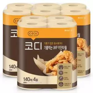 코디 기름먹는 키친타올 140매 X 4롤 3개