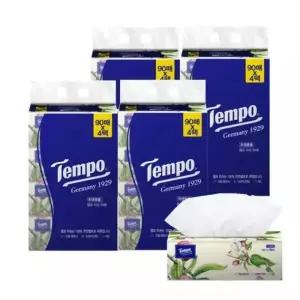 템포 소프트팩 미용티슈 90매 4개입 4번들(총16개) 4겹 facial tissue