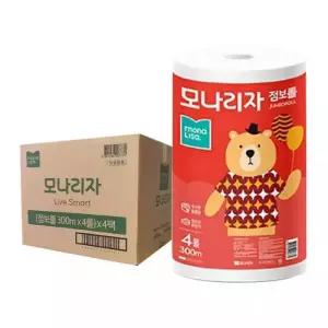 녹스 점보롤 화장지 300M 1박스 16롤 모나리자