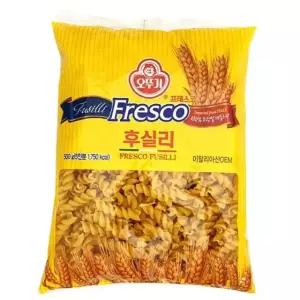 오뚜기 프레스코 듀럼밀 후실리 500g 파스타면 토마토스파게티소스 파스타스파게티 페투치니면