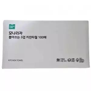 모나리자 뽑아쓰는 3겹 키친타월 100매 x 9개