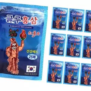 (올핀)붙이는 건강패드 글루홍삼 25매 10팩 손목 통증패치