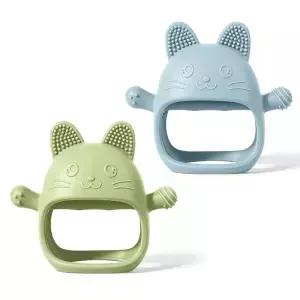 TYRY.HU 2pcs 치아발육 장갑 실리콘 신생아 치과 관리 잇몸 먹기 방지 손 보호대 모울러스틱 아기용품