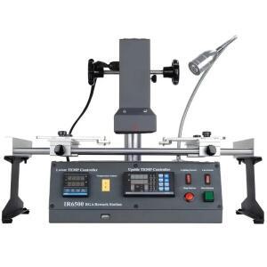 IR6500 적외선 BGA 납땜 기계 2존 IR 리워크 리볼링 스테이션240x200mm 예열 영역 포함