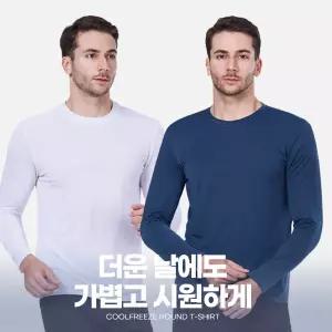 이지바이 쿨프리즈 남성 기능성 라운드 긴팔 티셔츠(M5ST32)