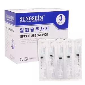 성심 3cc주사기 23gx1인치 1박스(100개입) 일회용주사기