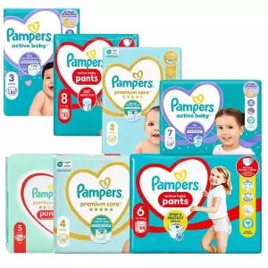 [팸퍼스][3세트]유럽산 베이비드라이 기저귀 팬티 밴드 1 2 3 4 5 6 7 단계 pampers 바우처