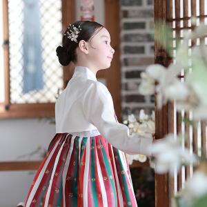 [한설]한복 1816S 전통적 컬러감이 고급스러움을 압도하게 하는 깨끗한 화이트 여아한복 [돌-8세]